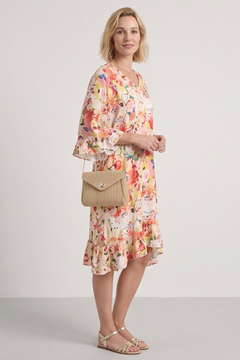 Tahlia Floral Linen Tunic Yellow