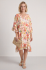 Tahlia Floral Linen Tunic Yellow