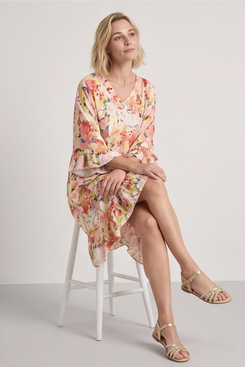 Tahlia Floral Linen Tunic Yellow - Image 5