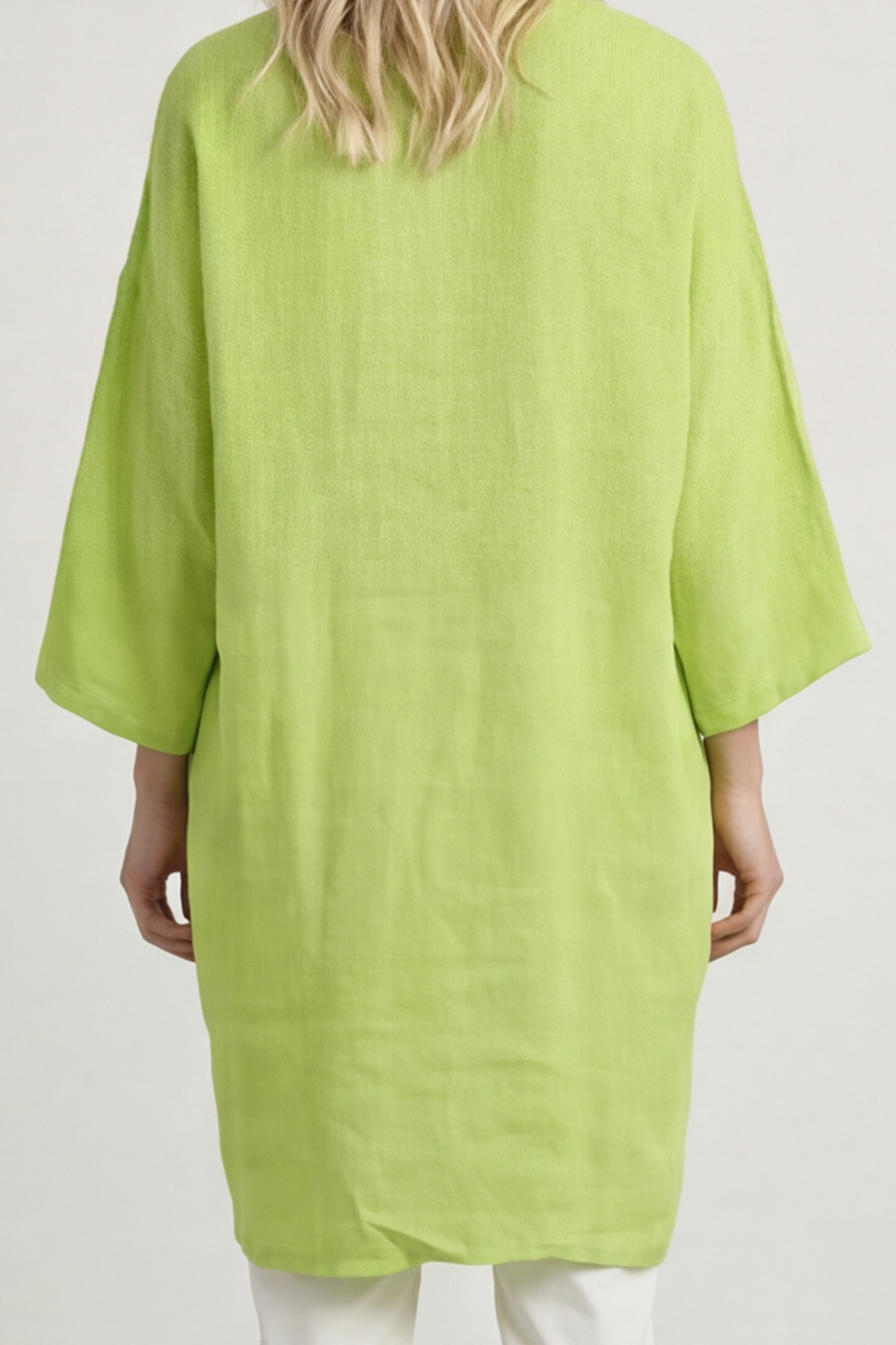 Tarna Button Linen Tunic Lime