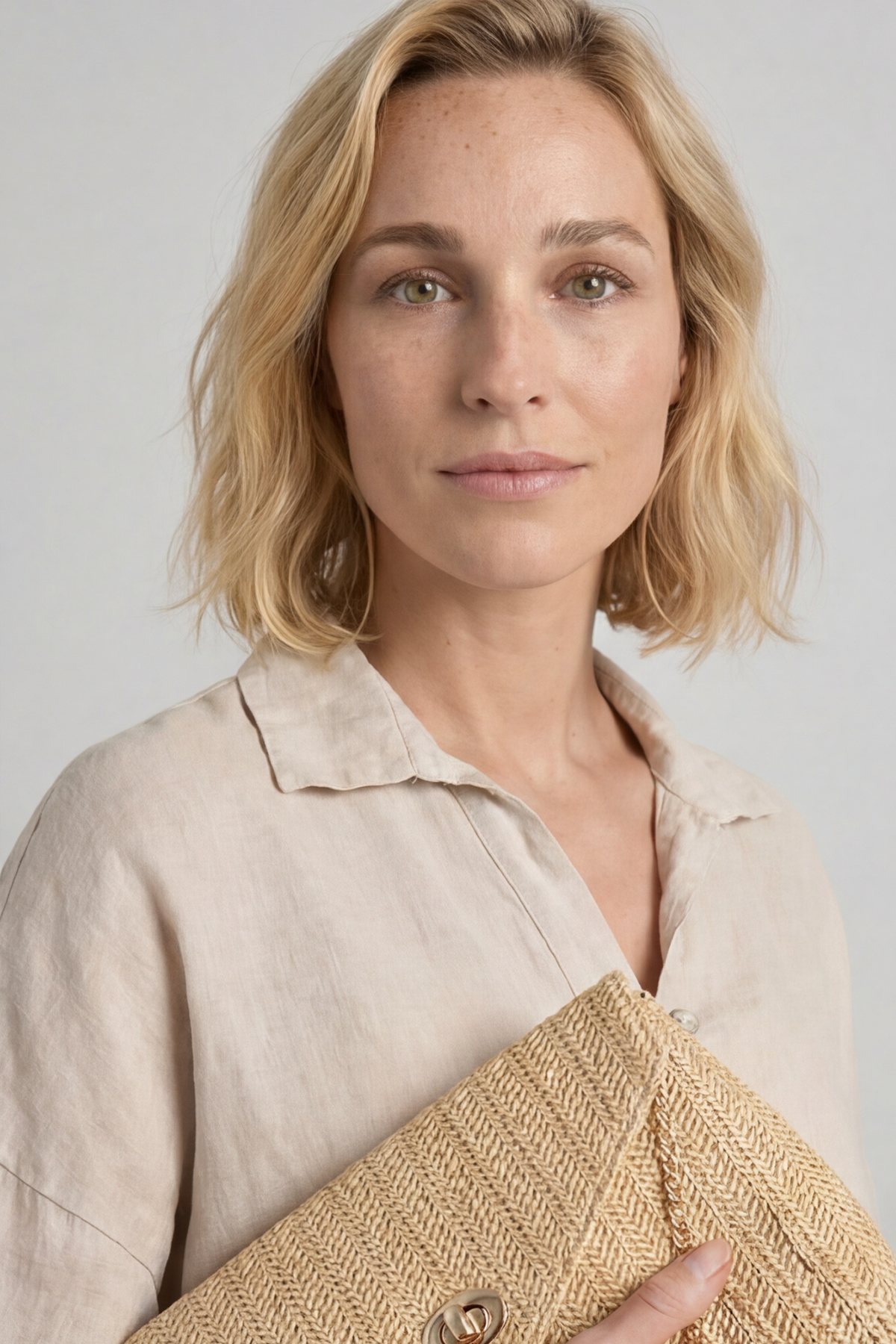 Tarna Button Linen Tunic Stone
