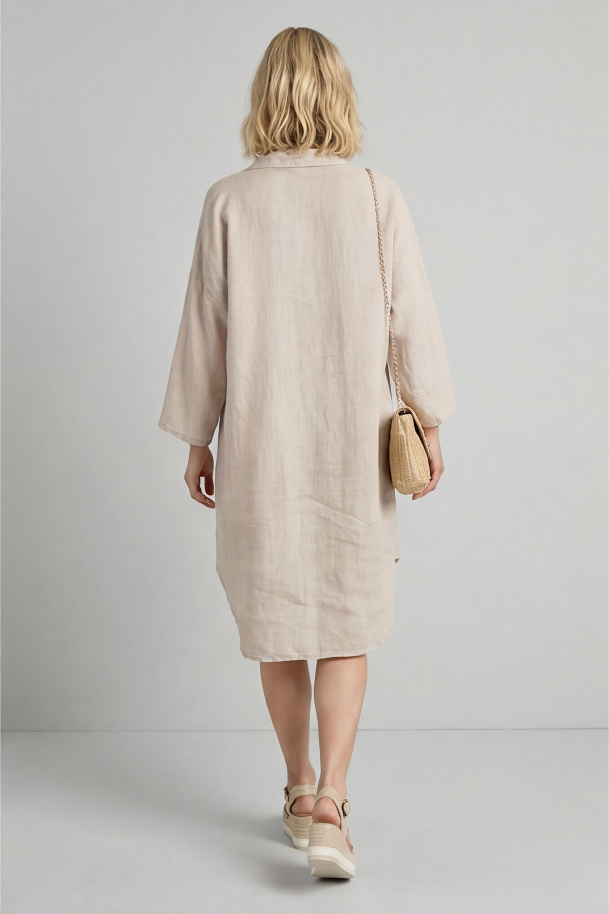 Tarna Button Linen Tunic Stone