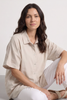 Theodora Crochet Detail Shirt Stone