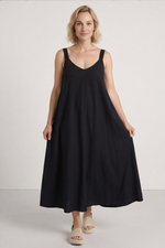 Tiffany Linen Dress Black Black - Tiffany Linen Dress Black