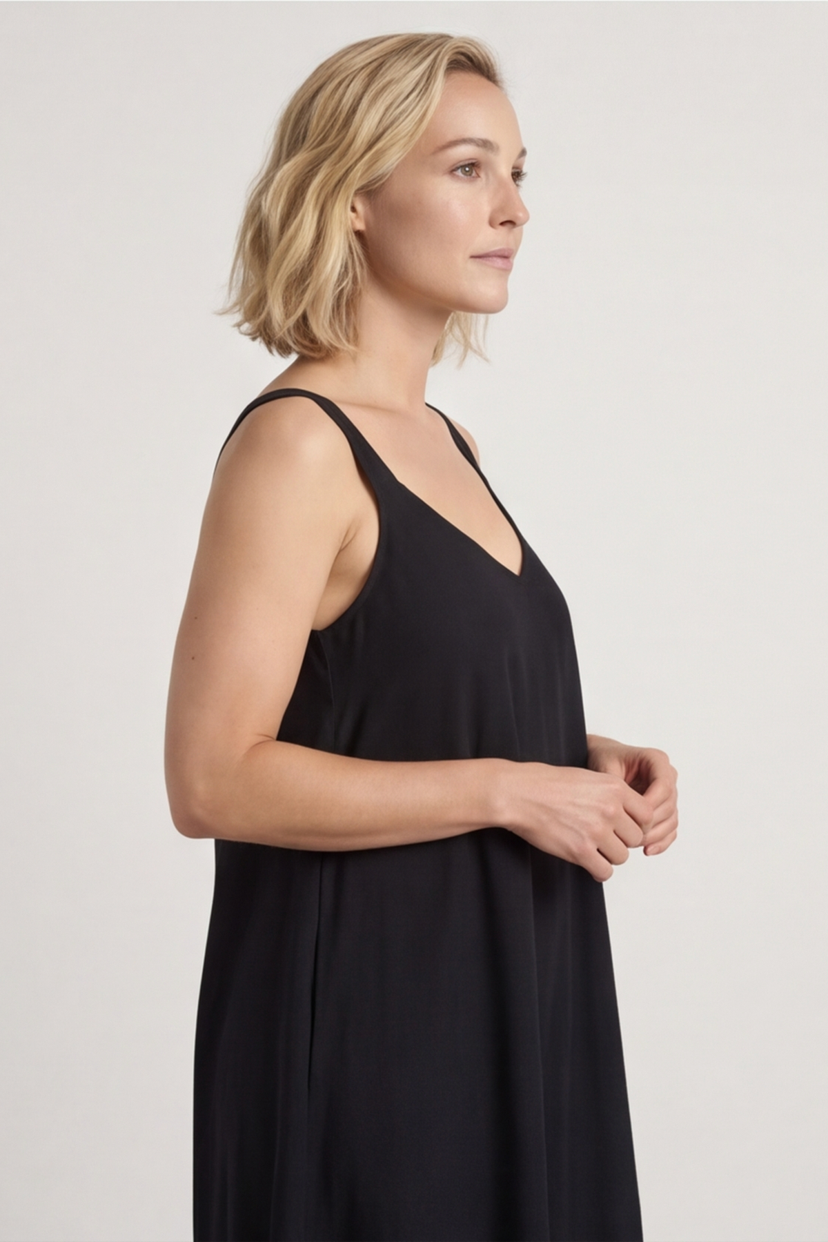 Tiffany Linen Dress Black