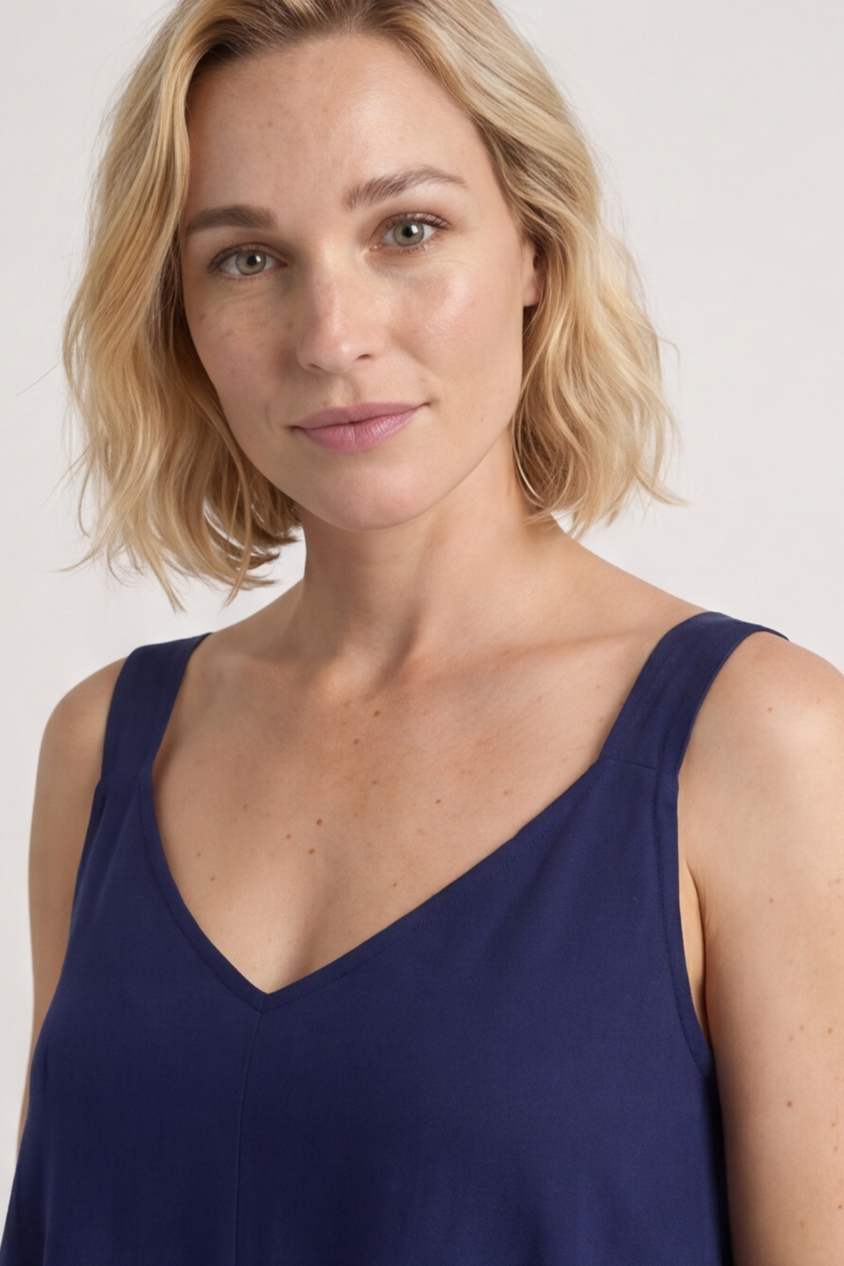 Tiffany Linen Dress Navy