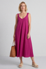 Tiffany Linen Dress Berry