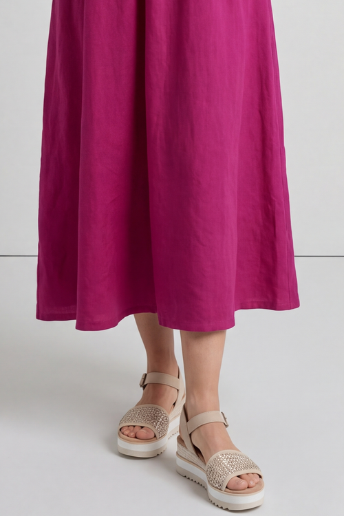 Tiffany Linen Dress Berry - Image 5