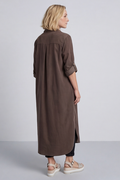 Tisha Needlecord Shirt Dress Cocoa - Image 5