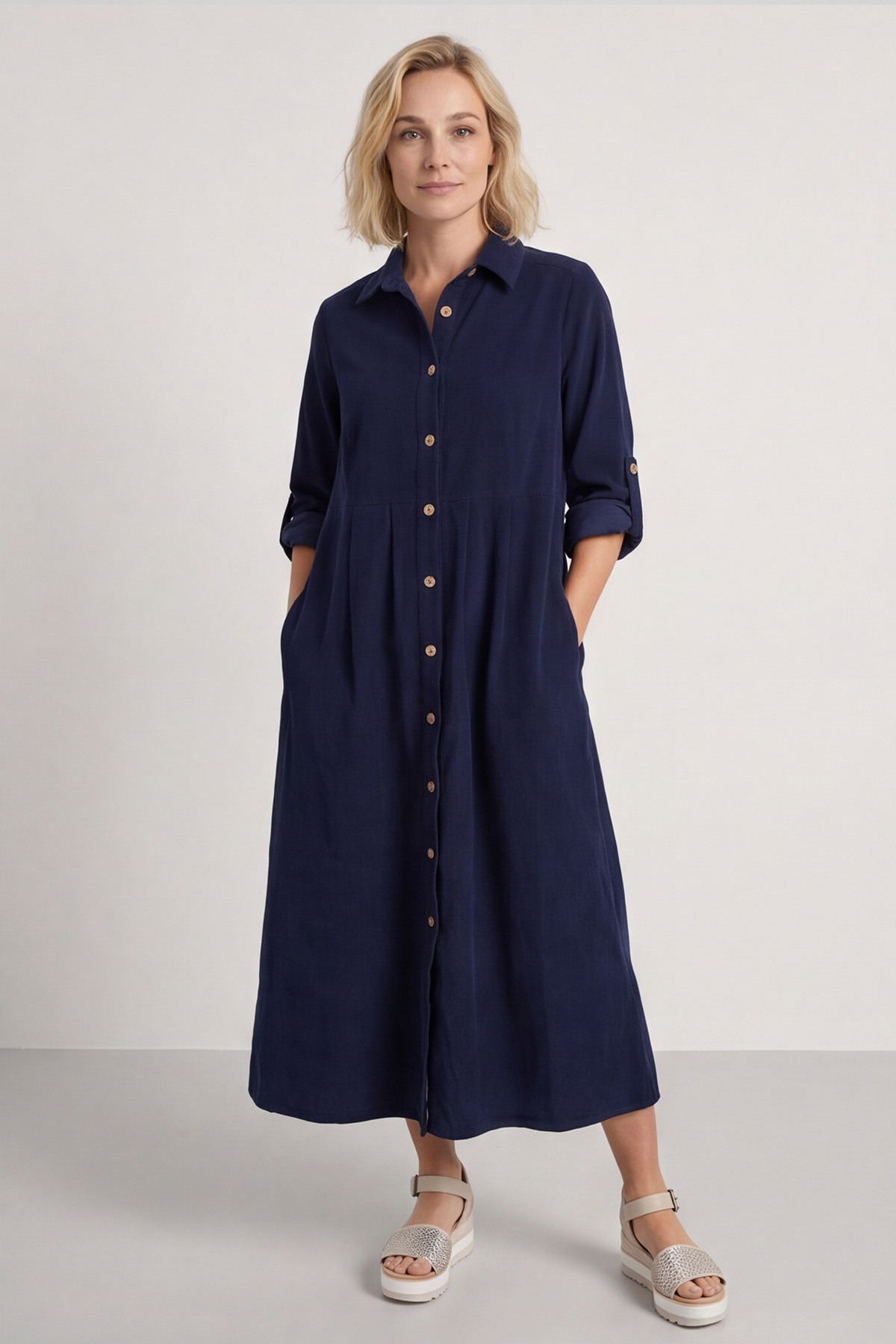 Tisha Needlecord Shirt Dress