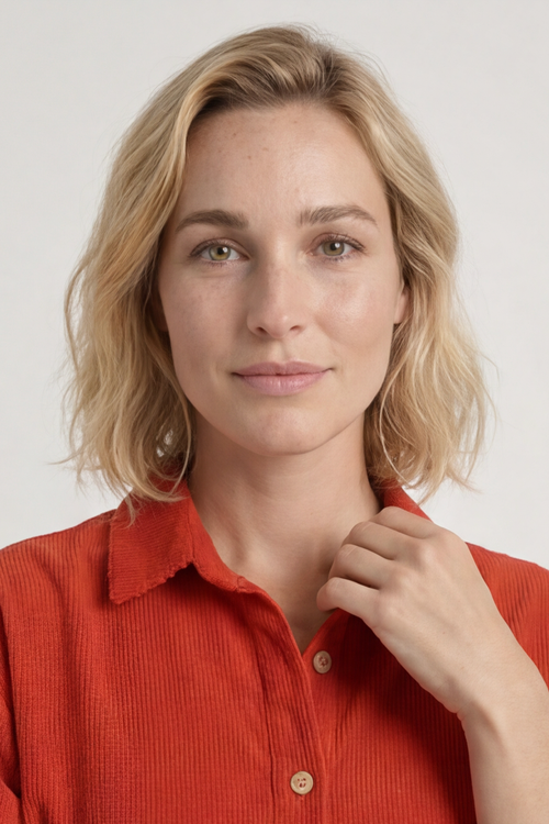 Tisha Needlecord Shirt Dress Red - Image 4