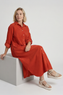 Tisha Needlecord Shirt Dress Red