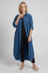 Tisha Needlecord Shirt Dress Teal