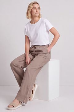 Elena Linen Mocha Trousers