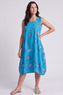 Carrie Sleeveless Print Cotton Dress Kingfisher