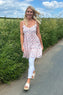 Linetta Print Dress Fuchsia