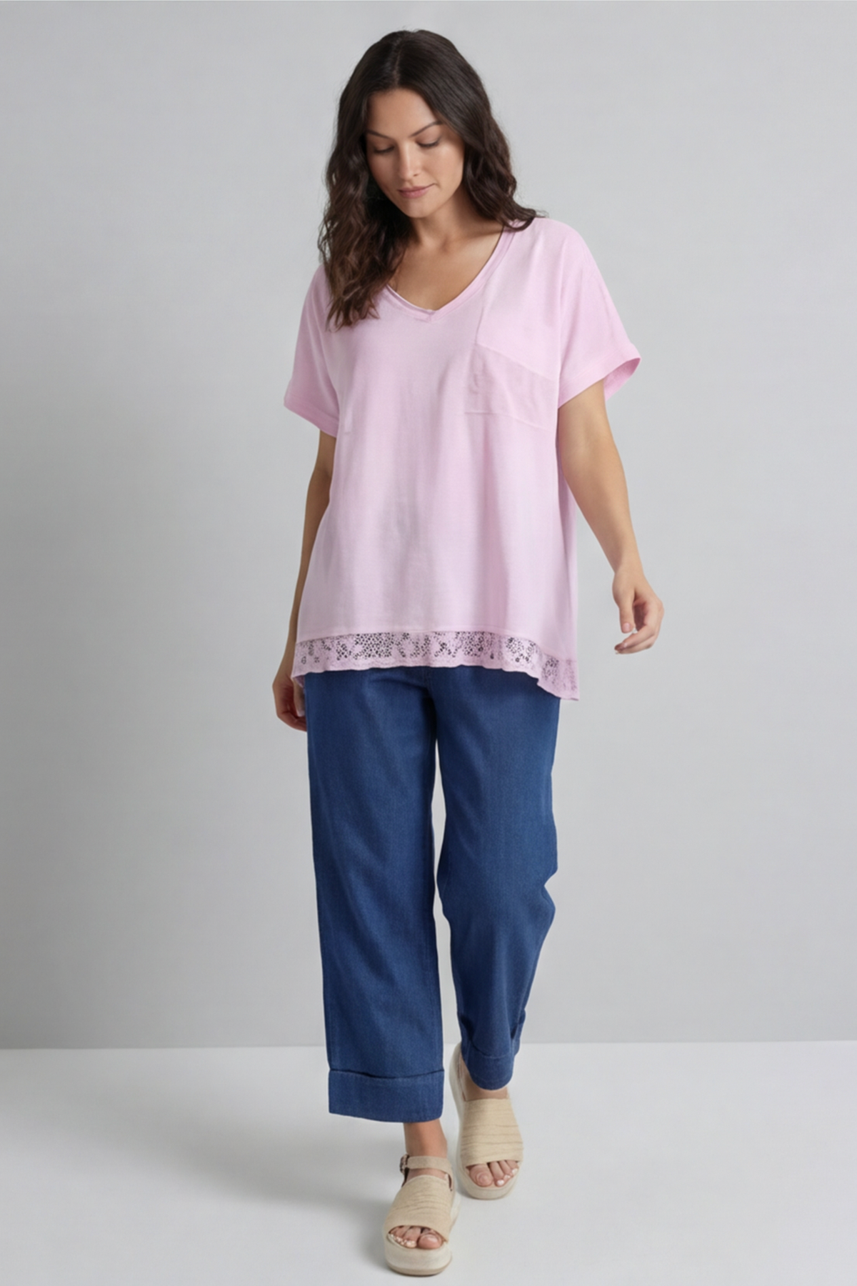 Vera Pocket Linen Top Pink