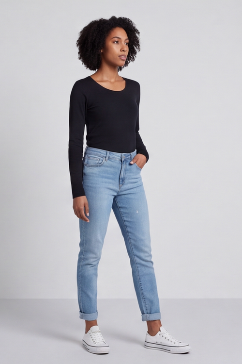 Only Basic Long Sleeve Top Black - Image 5