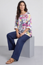 Vicki Floral Print Cotton Top White