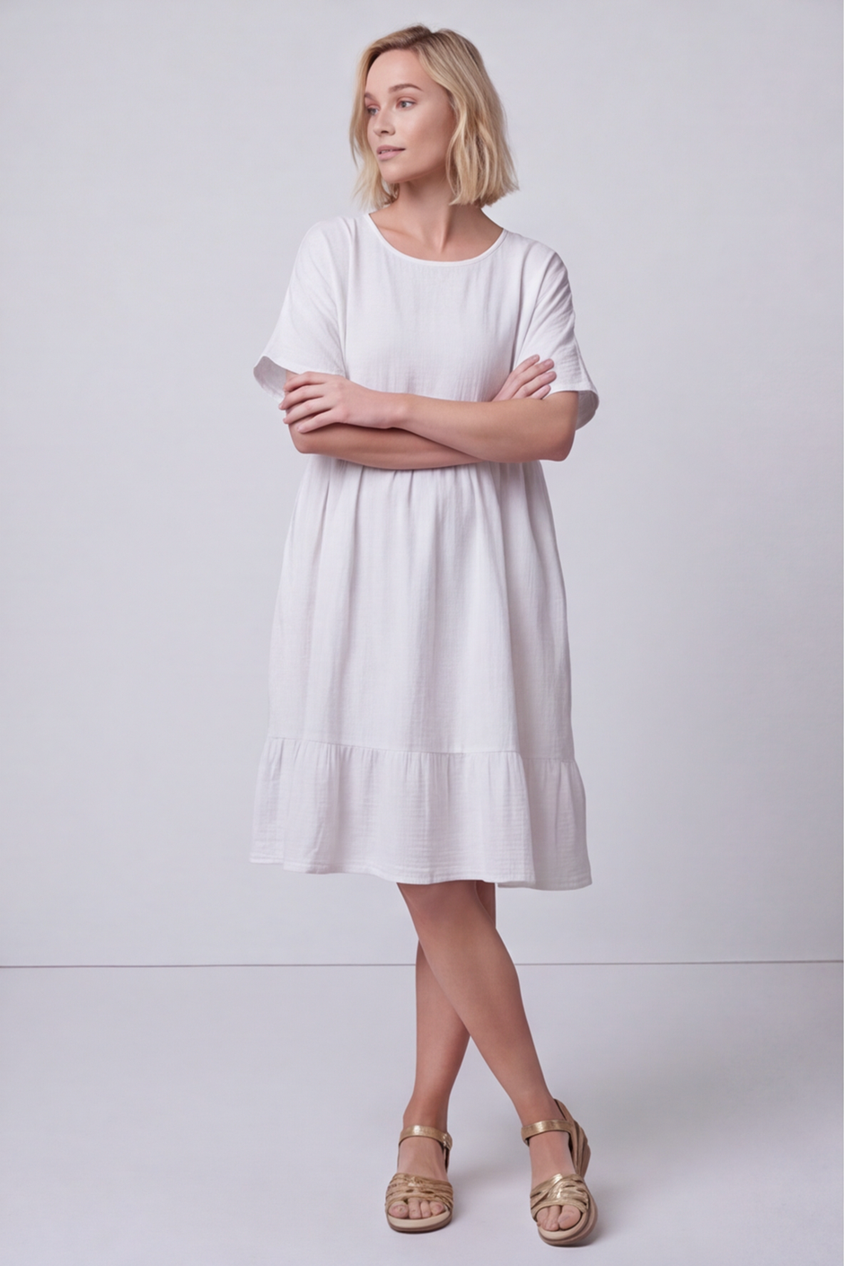 Anya Cotton Dress White