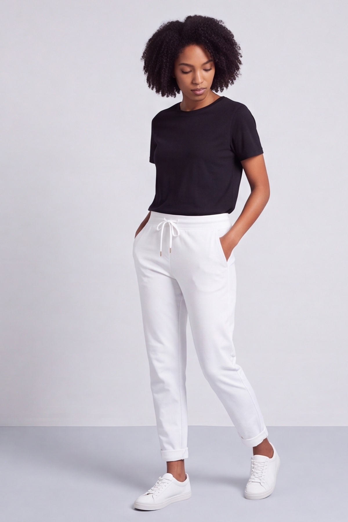 Yarwell White Joggers