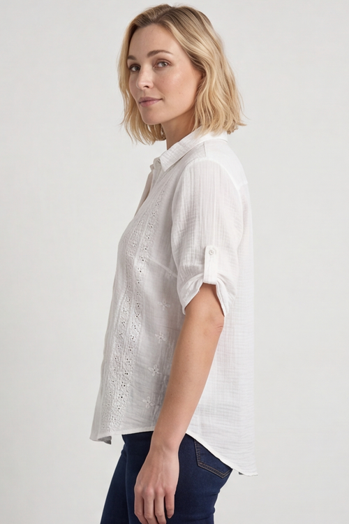 Valentina Broderie White Shirt - Image 3