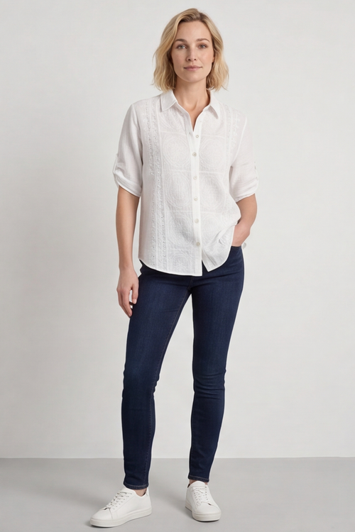Valentina Broderie White Shirt - Image 5