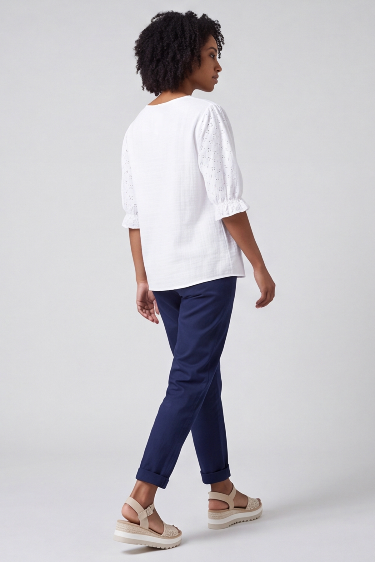 Ariana Cotton Tunic Top White