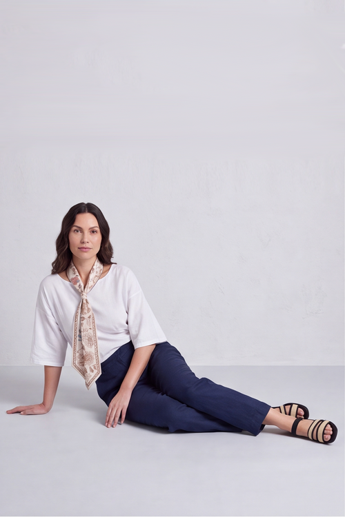 Lyra White Scarf Top - Image 5