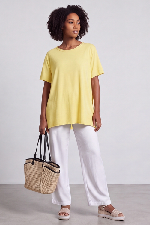 Steffani Yellow Cotton Top - Image 3