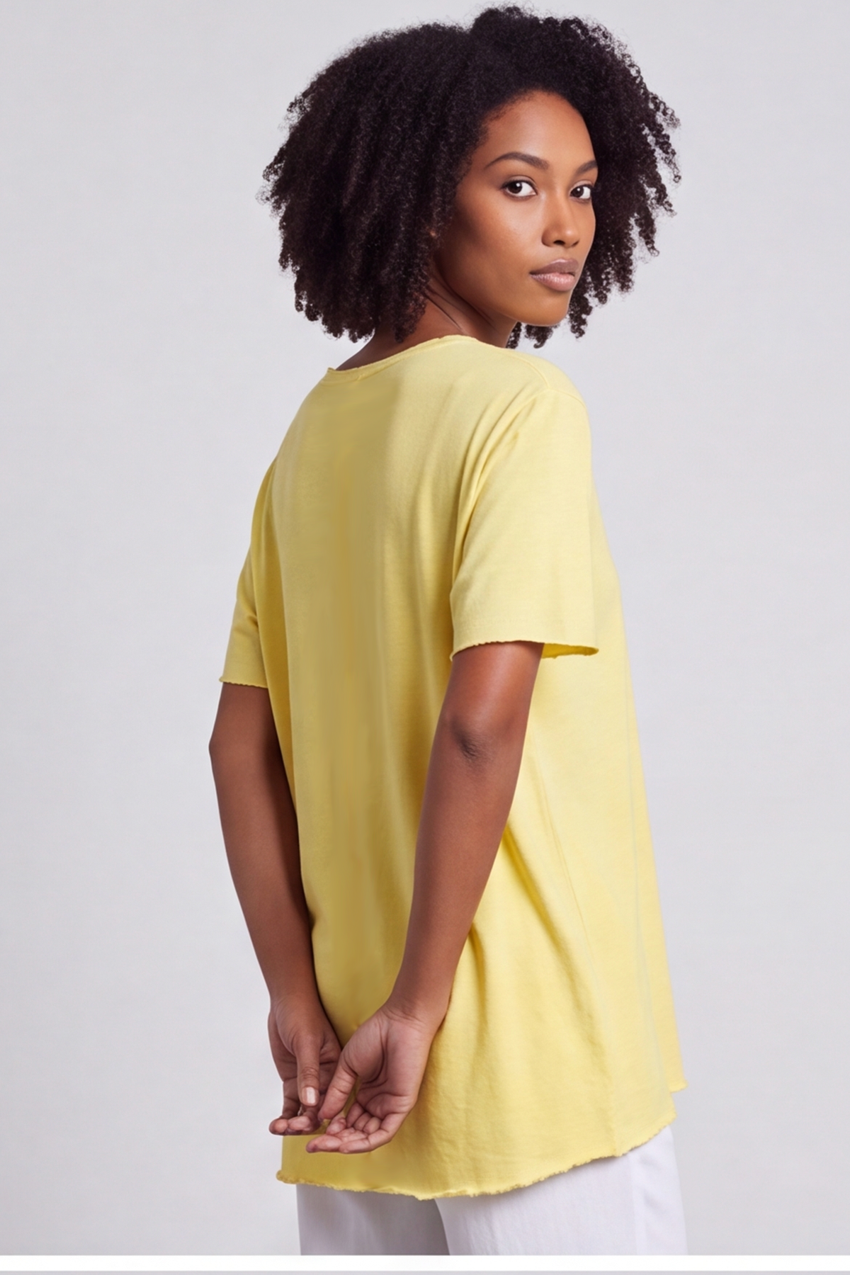 Steffani Yellow Cotton Top