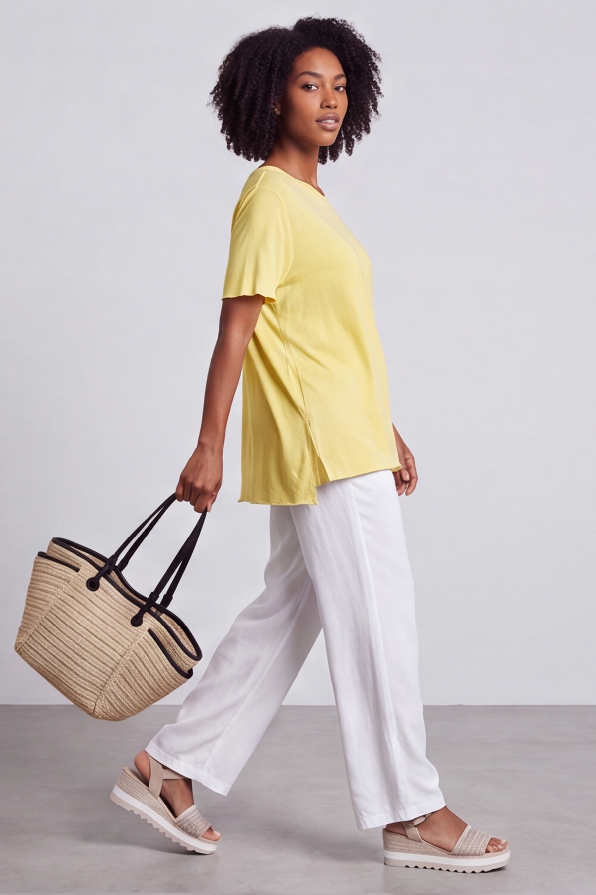 Steffani Yellow Cotton Top
