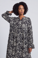 Jackie Zebra Print Dress Black - Jackie Zebra Print Dress