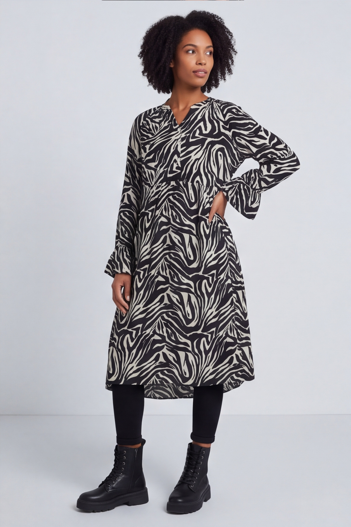 Jackie Zebra Print Dress