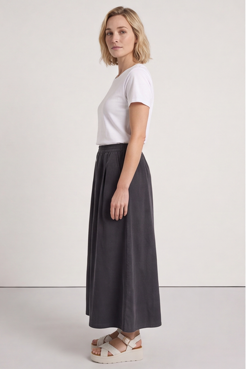 Zinnia Needlecord Skirt Charcoal - Image 4