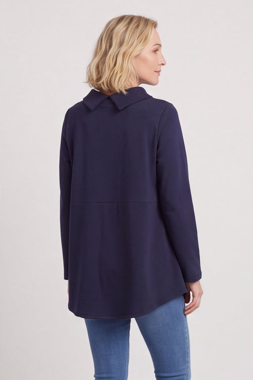Courtney Cotton Top Navy - Image 4
