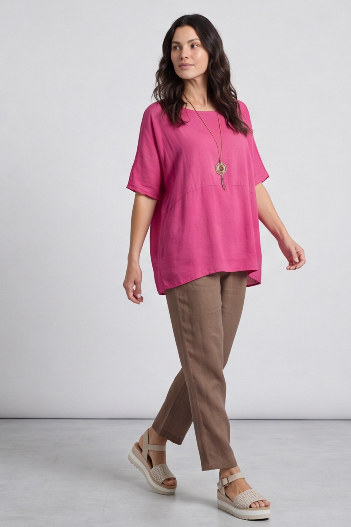 Ashleigh Necklace Top Fuchsia