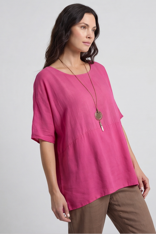 Ashleigh Necklace Top Fuchsia