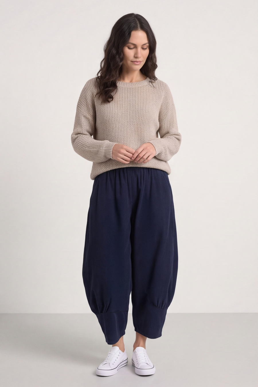 Olwen Needlecord Trousers Navy