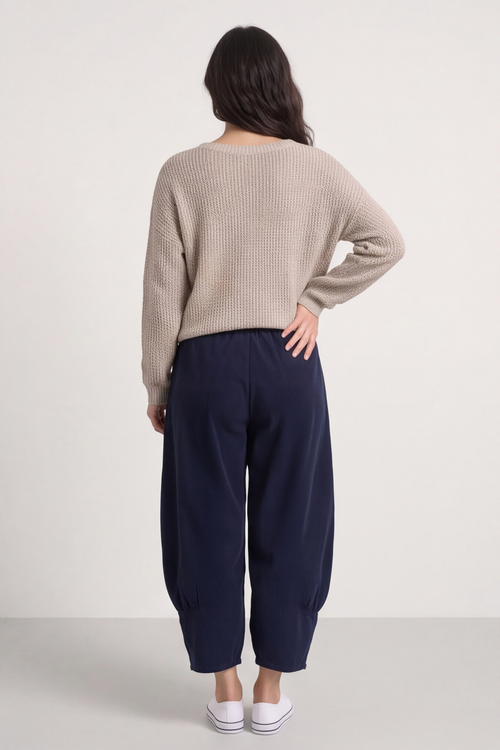 Olwen Needlecord Trousers Navy - Image 3