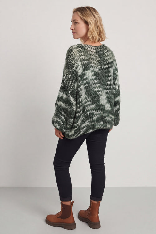 Leatrice Knitted Jumper Bottle Green - Image 6