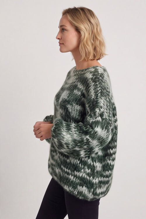 Leatrice Knitted Jumper Bottle Green - Image 3