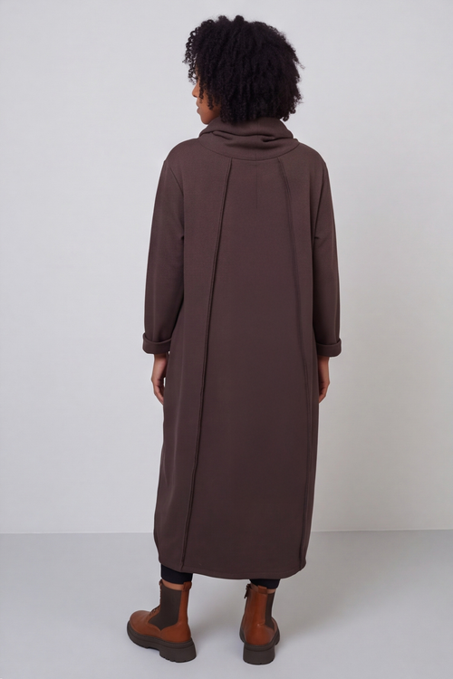 Maris Snood Cotton Dress Cocoa - Image 6