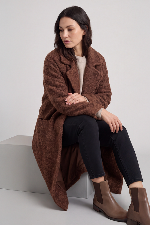 Stefania Coat Cocoa - Image 1