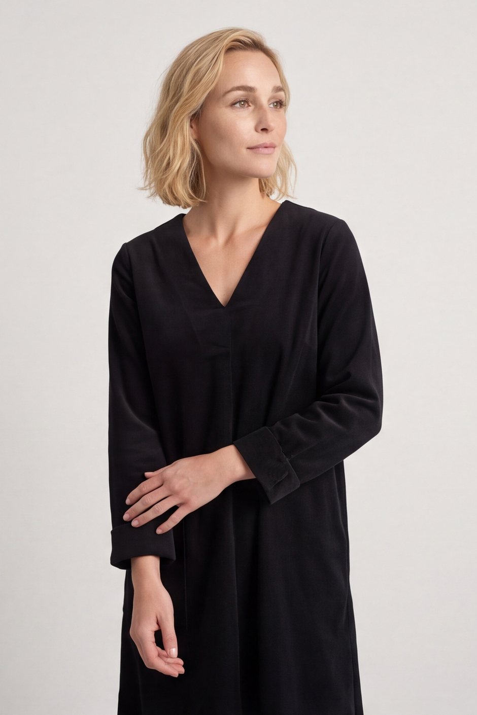 Cerys Cord Pocket Dress Black