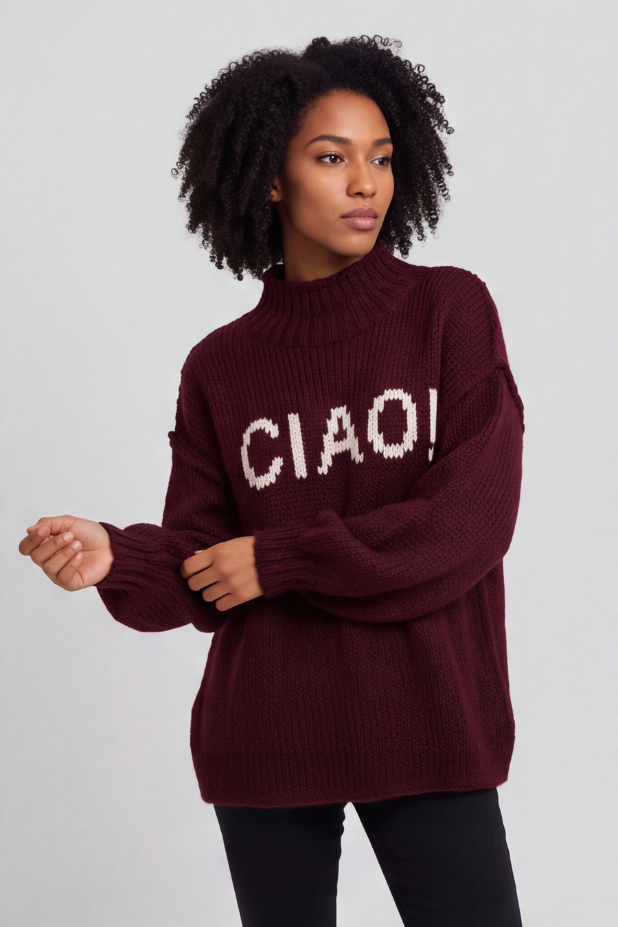 Ciao Knitted Jumper Wine
