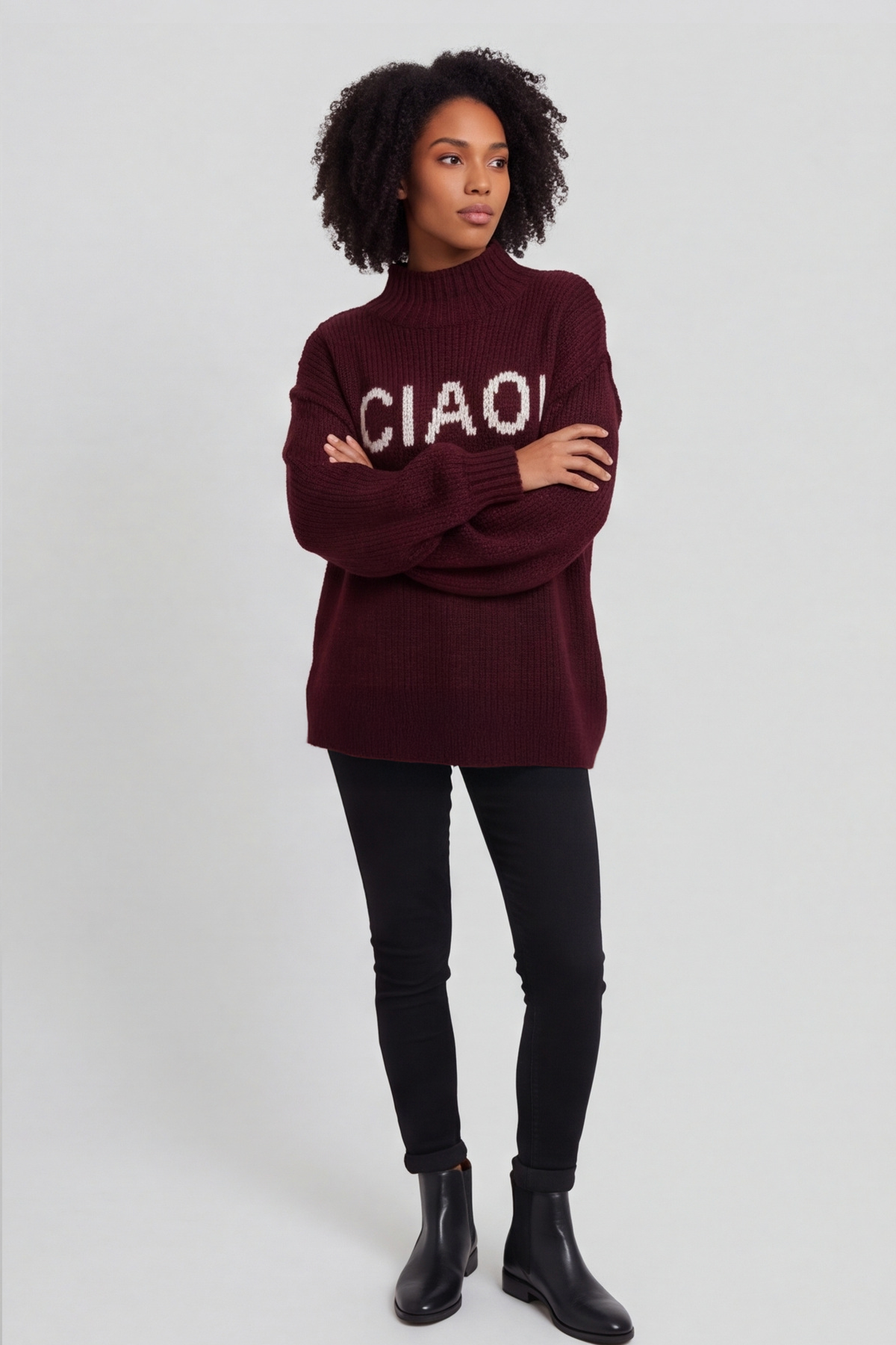 Ciao Knitted Jumper Wine