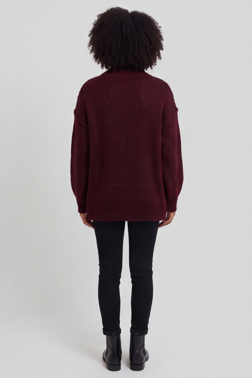 Ciao Knitted Jumper Wine - Image 4