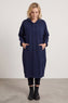 Devyn Hooded Needlecord Dress Navy