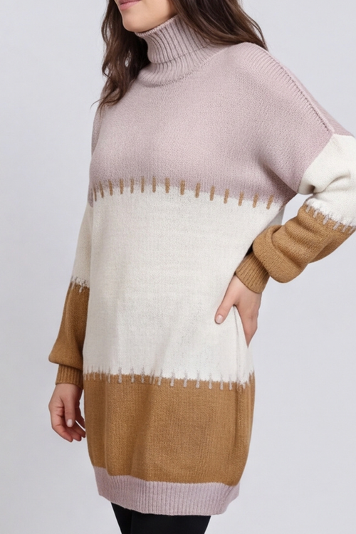 Doris Polo Knitted Jumper Mocha - Image 6